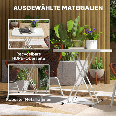 Rootz Garden Table - Portable Outdoor Table - Bistrotic Terrace Table - Space-Saving Design - 76cm x 50cm x 74cm