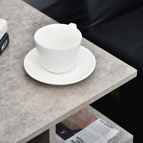 Rootz Side Table - Standing Shelf - End Table - Stylish Oak Look - Robust Chipboard - Space-Saving - 45cm x 40cm x 55cm