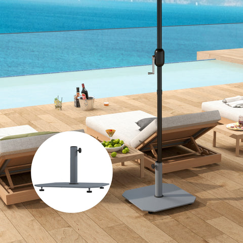 Rootz Metal Parasol Stand - Umbrella Holder - Sunshade Base - Weatherproof - 49.5cm x 49.5cm x 34cm