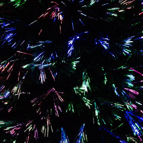 Rootz Artificial Christmas Tree - Fir Tree - LED Fiber Optic Tree - Reusable - Cost-Effective - Metal Stand - Ø60 x H120 cm