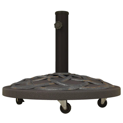 Rootz Parasol Stand - Parasol Holder - Parasol Base - Umbrella Stand - Heavy Duty - Metal Concrete - Weather Resistant - Bronze - 52cm x 52cm x 38cm