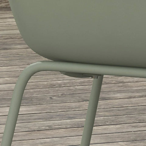 Rootz Set Of 4 Garden Chairs - Outdoor Chairs - Modern Design - Garden Furniture - Garden Dining Chairs - Green - 59 cm x 55 cm x 84 cm