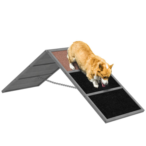 Rootz Dog Sports Ramp - Dog Sports Device - A-Shaped Frame - Non-Slip Surface - Maneuverability - 173cm x 59cm x 90cm