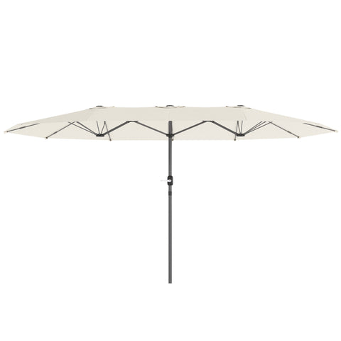 Rootz Double Sunshield Parasol - UV Protection - Steel Parasol - Crank Operated - 436cm x 260cm x 240cm