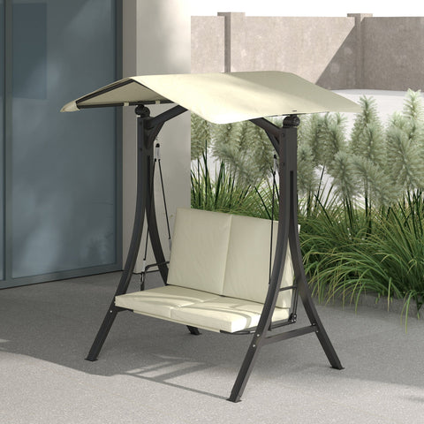 Rootz 2-Seater Hollywood Swing - Garden Swing - Adjustable Canopy Chair - UV Protection - 150cm x 120cm x 182cm