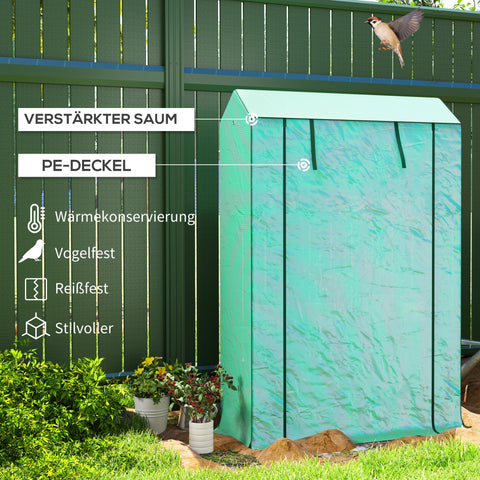 Rootz Greenhouse with 3-Step Shelf - UV-Resistant Gardening House - Portable Plant Shelter - Protection & Ventilation - 100x40x150 cm
