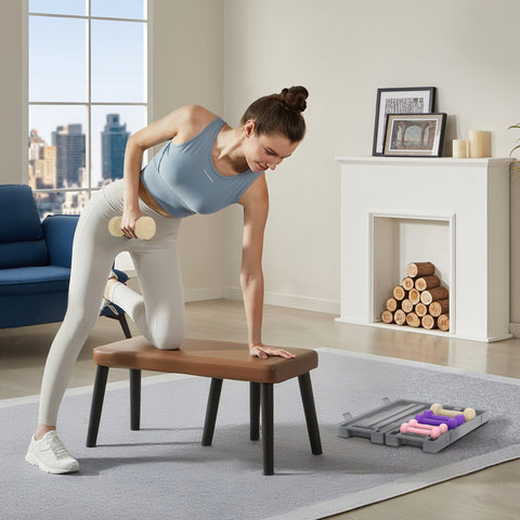 Rootz Dumbbell 6 Set with Suitcase - Weights - Adjustable for Home & Gym - Space-Saving - 43x18x7.5 cm - Dumbbells: Pink and Purple