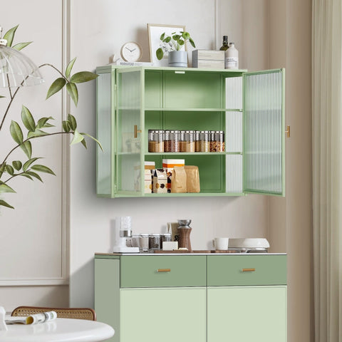 Rootz Modern Wall Cabinet - Storage Cabinet - Display Cabinet - Durable and Stylish - 70cm x 23cm x 60cm