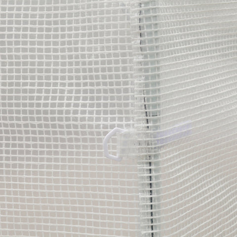 Rootz Garden Polytunnel - Greenhouse - Plant Shelter - Enhanced Crop Yield - 3L x 2W x 1.9H m - Galvanized Steel - HDPE Cover