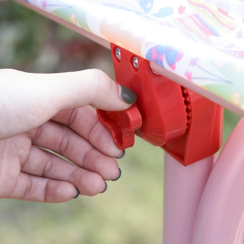 Rootz Children's Garden Furniture Set - Kids Porch Swing - Child Sun Lounger - Solid Metal Frame - Adjustable Canopy - Child-Friendly Design - 110L x 70W x 110H cm