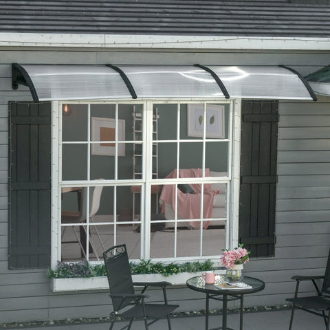 Rootz Entryway Canopy - Door Awning - Window Canopy - UV Protection - 303L x 96W x 27H cm