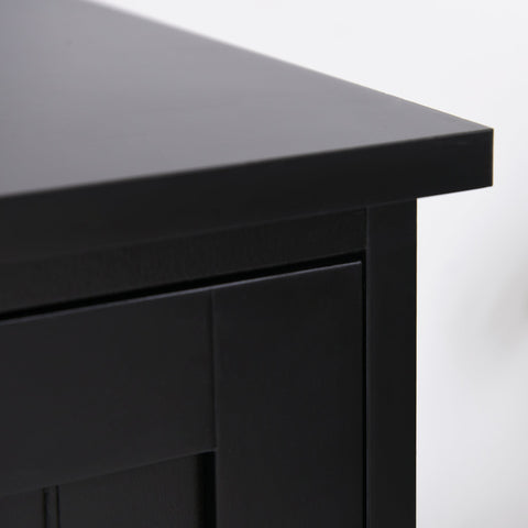 Rootz Kitchen Buffet - Contemporary Cabinet - Black Storage Unit - Modern Elegance - 60L x 30W x 123H cm