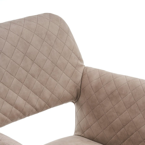 Rootz 2 Piece Khaki Makeup Chair Set - Vanity Seating - Faux Leather Chairs - Ergonomic Comfort - 58cm x 55.88cm x 79cm