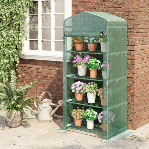 Rootz Folie Kas Tomatenhuis - Plantenhuis - Koud Frame - 4 Planken - Weerbestendig - 70cm x 50cm x 160cm