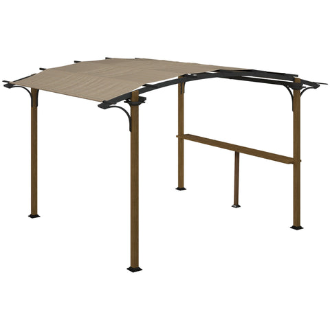 Rootz Pergola Garden Pavilion - Outdoor Shade - Weather Resistant - UV Protection - 406cm x 260cm x 239cm