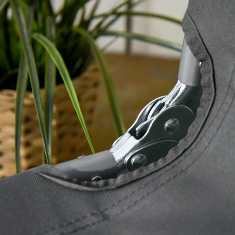 Rootz Sun Lounger - Folding Lounger - Adjustable Backrest - Rustproof - Oxford - Metal Frame - Gray - 187 x 55 x 24 Cm