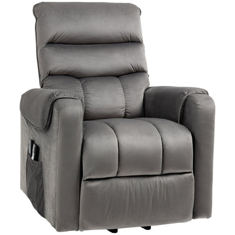 Rootz Electrical Massage Armchair - Adjustable Recliner - Velvet Seat - 8-Point Massage - 79cm x 97cm x 103cm