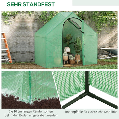 Rootz Foil Greenhouse - Tomato Greenhouse - Cold Frame - Durable Construction - Optimal Growing Space - Enhanced Stability - 180cm x 100cm x 168cm