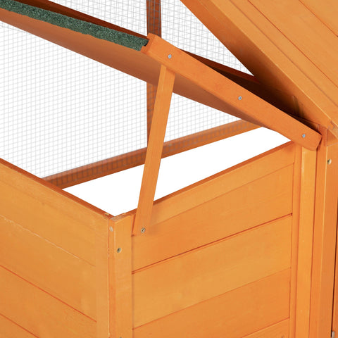 Rootz Chicken Coop Chicken Cage - Hen House - Poultry Enclosure - Easy Maintenance - 240 x 112.5 x 76 cm - Orange