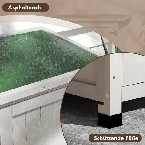 Rootz Garden Cabinet - Tool Shed - Weatherproof Storage - Fir Wood - Asphalt Roof - 110cm x 55cm x 117cm