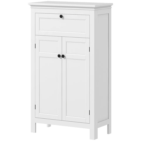 Rootz Bathroom Cabinet with Drawer - Free-standing Storage - Adjustable Shelves - Organize with Style - 60 W x 30 D x 102.5 H cm