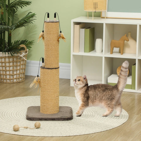 Rootz Scratching Post for Cats - Cat Tree - Climbing Pole - Promotes Healthy Muscles - 35cm x 35cm x 78cm