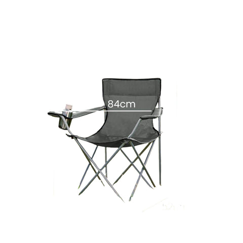 Rootz 2 Piece Camping Chair Set - Folding Chairs - Outdoor Seats - Armrests for Comfort - 52 x 84 x 81 cm
