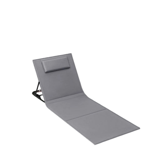 Rootz 2 Piece Set Beach Chair - Camping Chair - Sun Lounger - Durable - Galvanized Steel, Oxford Fabric - 158cm x 55cm Foldable 57cm x 7cm x 56cm