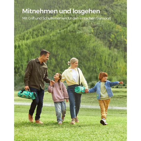 Rootz Picnic Blanket - Outdoor Mat - Portable Beach Blanket - Waterproof - Lightweight - Easy to Clean - 200cm x 200cm - Green with Tropical Fern