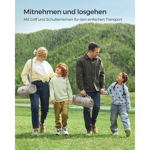 Rootz Picknickdeken - Outdoormat - Waterdichte stranddeken - Polyester oppervlak - Schuimvulling - Lichtgewicht - 200 cm x 200 cm