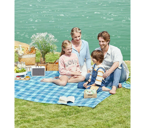 Rootz Picnic Blanket - Outdoor Mat - Waterproof - Portable - 200cm x 200cm - Velvet Surface - Aluminum Coating - Foam Padding