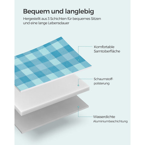 Rootz Picnic Blanket - Outdoor Mat - Waterproof - Portable - 200cm x 200cm - Velvet Surface - Aluminum Coating - Foam Padding