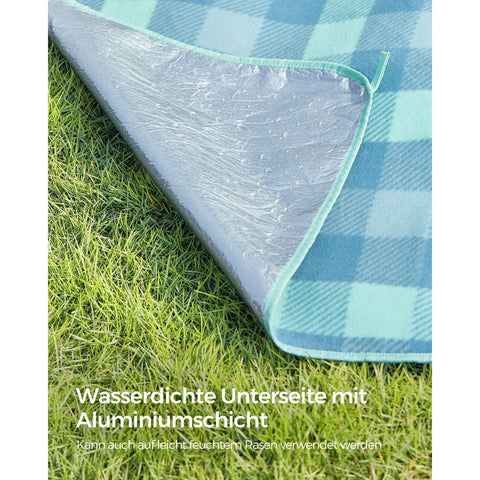 Rootz Picnic Blanket - Outdoor Mat - Waterproof - Portable - 200cm x 200cm - Velvet Surface - Aluminum Coating - Foam Padding