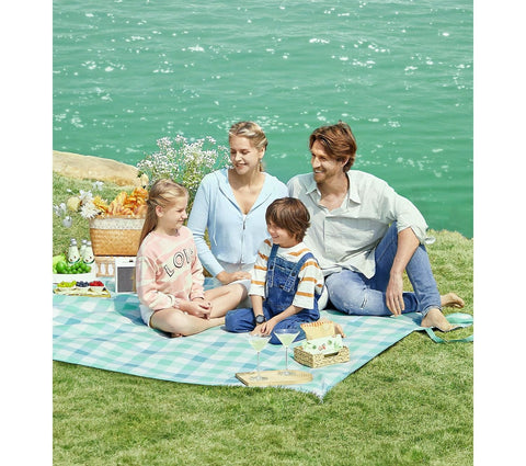 Rootz Picnic Blanket - Outdoor Mat - Waterproof - Velvet Surface - 200cm x 200cm - Foam Padding - Aluminum Coating