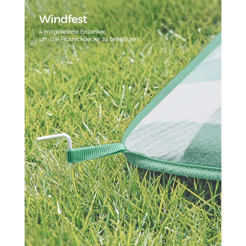 Rootz Picnic Blanket - Outdoor Mat - Waterproof - Velvet Surface - 200cm x 200cm - Foam Padding - Aluminum Coating