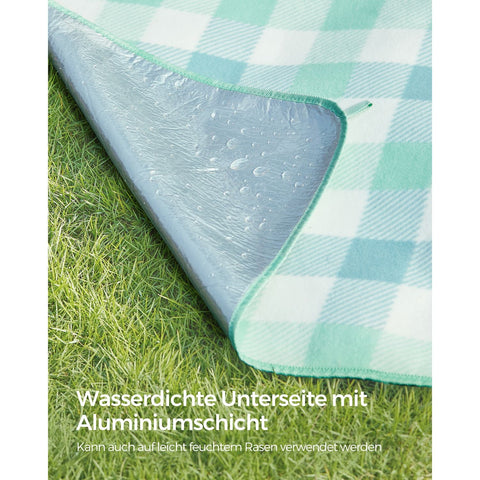 Rootz Picnic Blanket - Outdoor Mat - Waterproof - Velvet Surface - 200cm x 200cm - Foam Padding - Aluminum Coating
