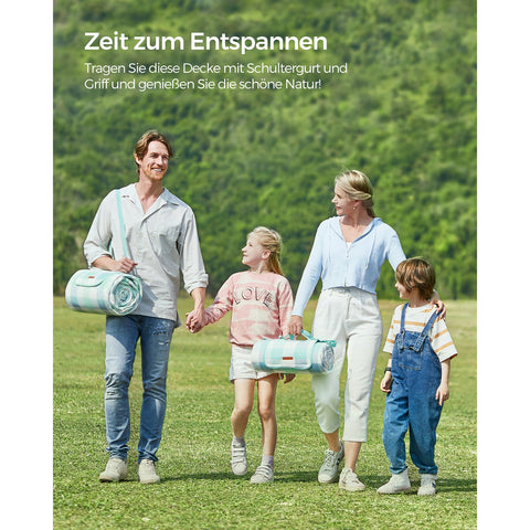 Rootz Picnic Blanket - Outdoor Mat - Waterproof - Velvet Surface - 200cm x 200cm - Foam Padding - Aluminum Coating