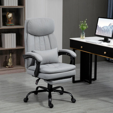 Rootz Massage Office Chair - Heat Function - Adjustable Backrest - Ergonomic Design - Microfiber - 66cm x 67cm x 118cm