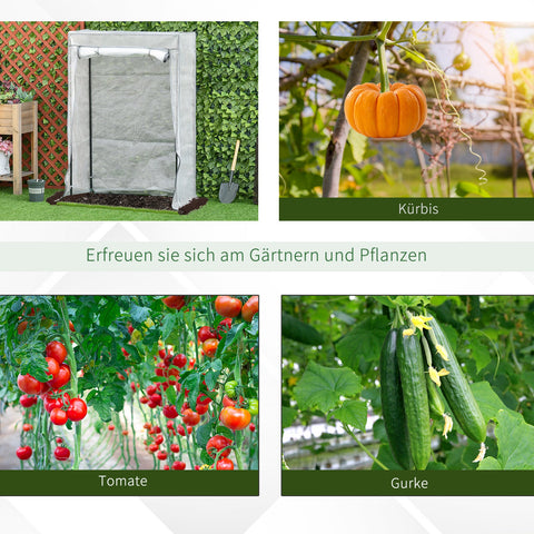 Rootz PE Grid Greenhouse - Winter Festival Foil - Plant Shelter - Steel Frame Strength - 101 x 50 x 150cm