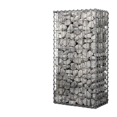 Rootz Gabion Basket - Metal Stone Basket - Galvanized Wire Cage - Easy Installation - 100 x 50 x 30 cm
