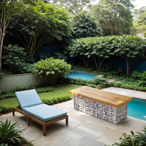 Rootz Gabion Wall - Metal Retaining Wall - Garden Fence - Durable Galvanized Steel - 100cm x 30cm x 30cm