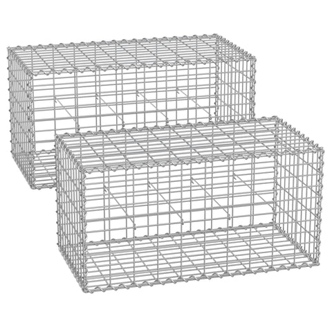 Rootz Gabion Basket - Stone Wall Cage - Retaining Wall Cage - Durable Galvanized Steel - 100cm x 50cm x 50cm