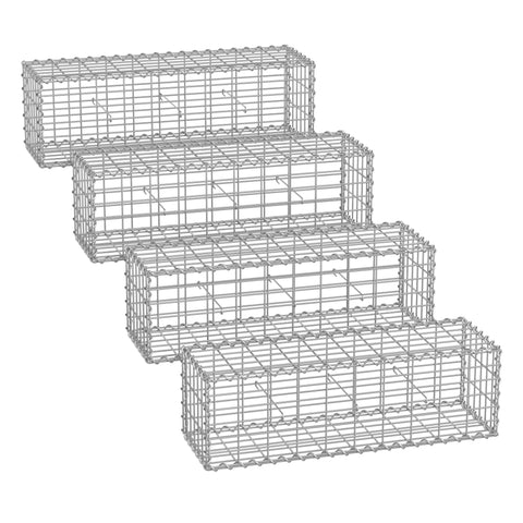 Rootz Gabion Wall - Retaining Cage - Steel Wire Basket - Durable Galvanized Steel - 100cm x 30cm x 30cm