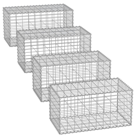 Rootz Gabion Wall Cage - Stone Basket - Wire Mesh Retainer - Durable Steel - 100cm x 50cm x 50cm