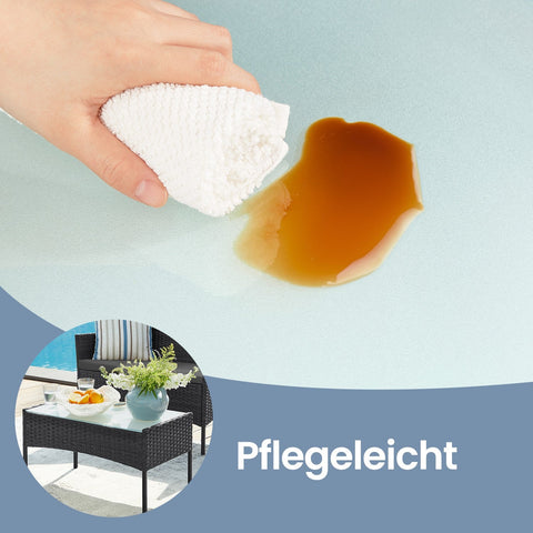 Rootz Balcony & Garden Furniture Set - Patio Set - Outdoor Furniture - Durable PE-Polyrattan - 54.5x56.5x81.5cm Chair, 54.5x99x81.5cm Sofa, 41x71x39cm Table