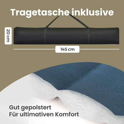Rootz Hammock with Metal Frame - Hang Mat - Outdoor Lounger - Supports 200kg - 400cm x 100cm x 90cm Frame, 200cm x 140cm Mat