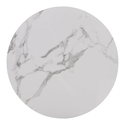 Rootz Nesting Coffee Table Set - High Gloss Tables - Marble Look - Luxurious Design - 70x70x50cm & 50x50x45cm - Gold-Plated Durability