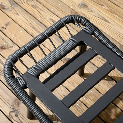 Rootz Garden Furniture Set - 5 Piece Outdoor Patio Set - Rattan Furniture - Steel Frame - Weatherproof - Cozy Seating Area - 193cm x 72cm x 75cm