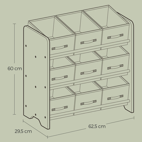 Rootz Bookshelf - Storage Unit - Organizer - Sturdy Design - 29.5cm x 62.5cm x 60cm