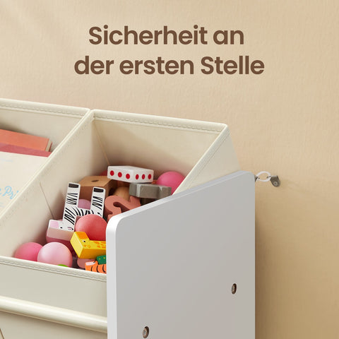 Rootz Regal Bookshelf - Storage Shelf - Organizer - 7 Non-Woven Boxes - Space-Saving - 29.5x62.5x60cm